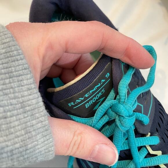 Brooks Ravenna 9 Blue & Teal Womans Running Shoes Sneakers Womens 8.5 Sporty - Picture 4 of 9